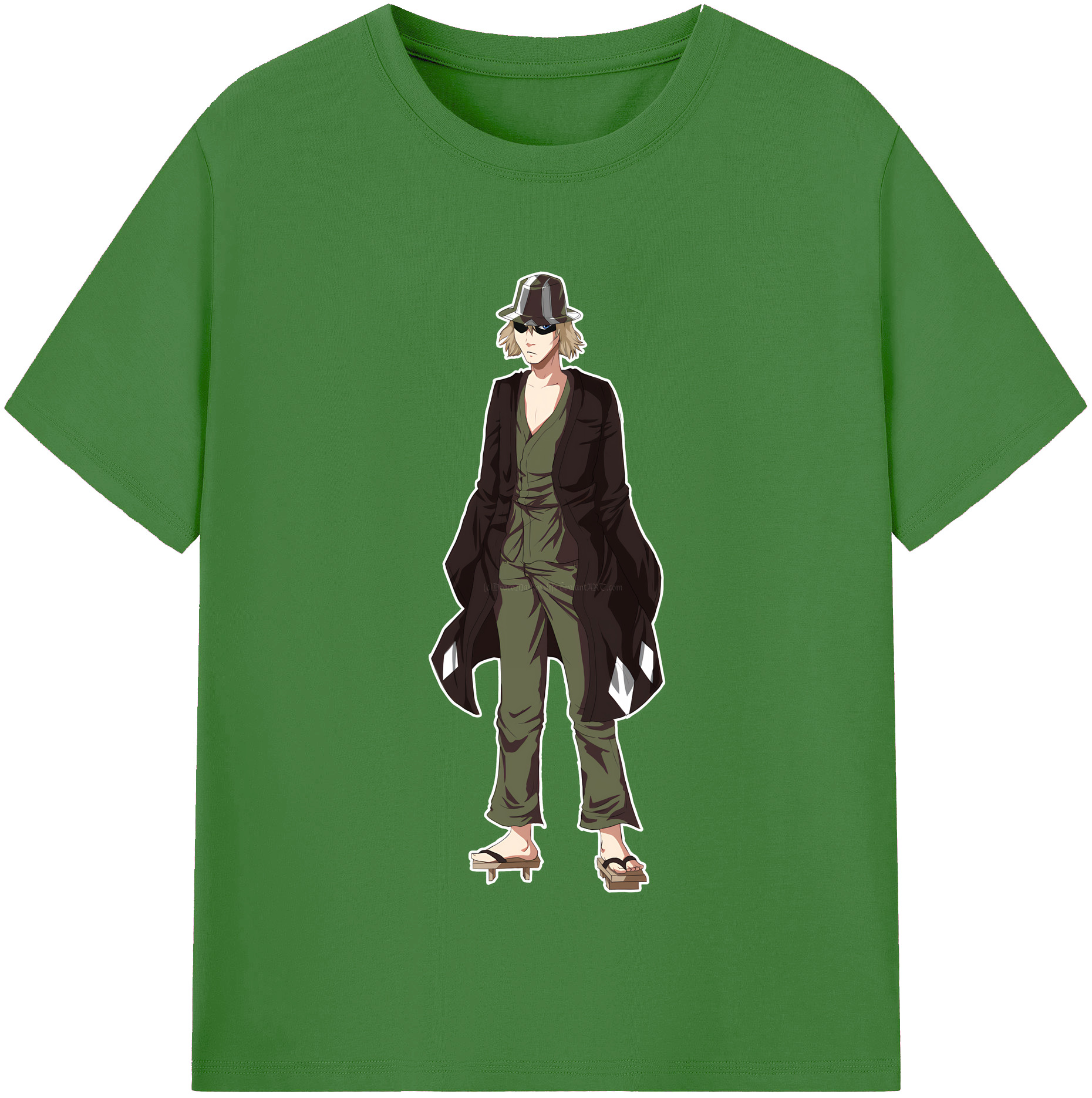 （画像用） "ブリーチ 浦原 喜助（うらはら きすけ） BLEACH Urahara Kisuke " レディースカジュアルプリントTシャツ（綿100％）